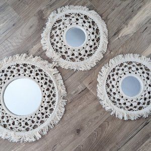 Boho Macrame Wall Decor Set of 3